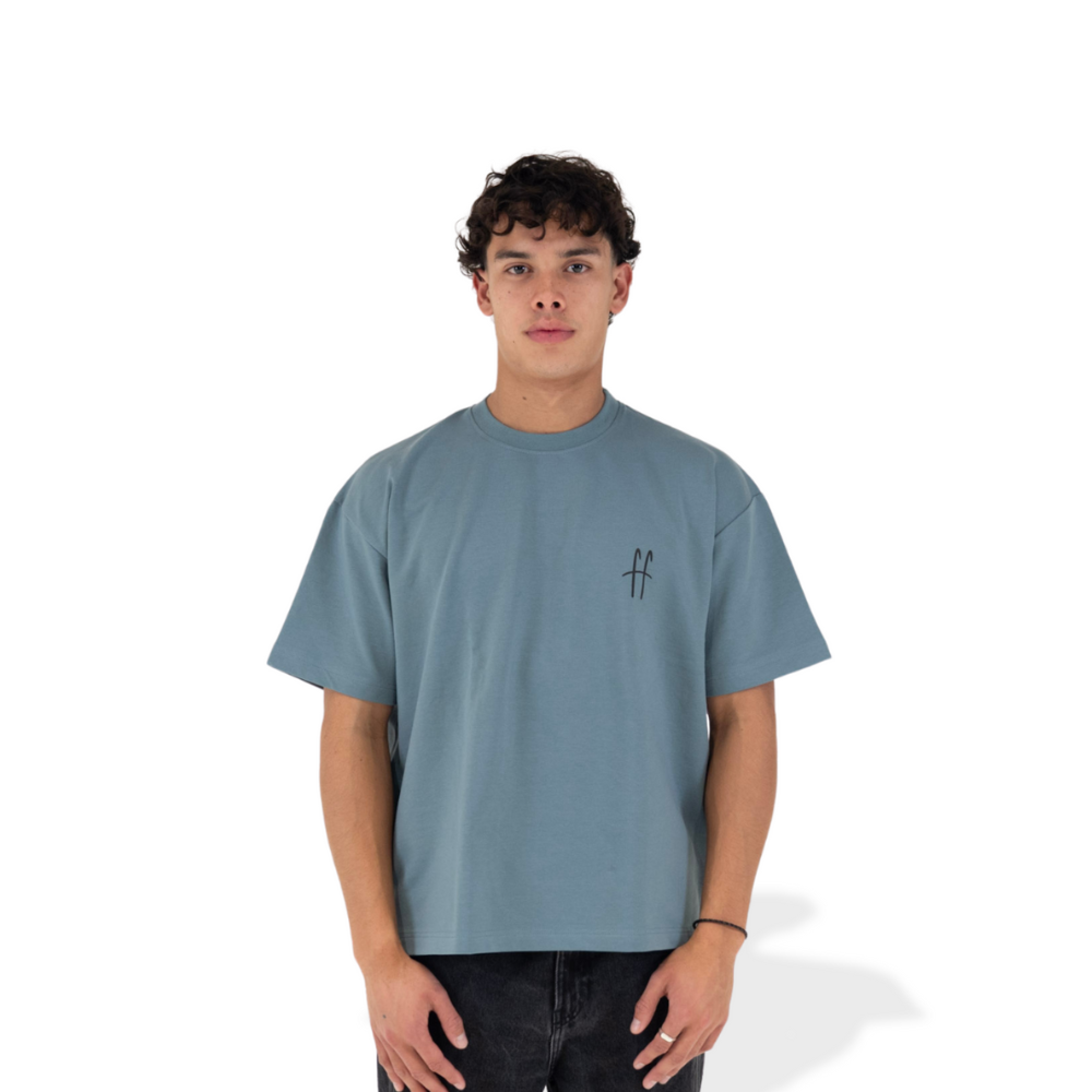 Riff Bold Back Tee | Steelblue