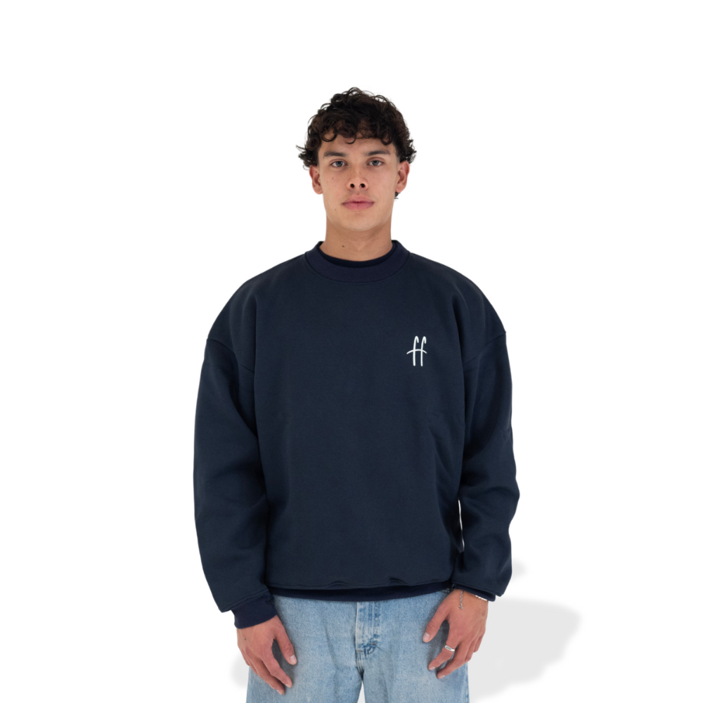 Riff Basic Crewneck | Navy